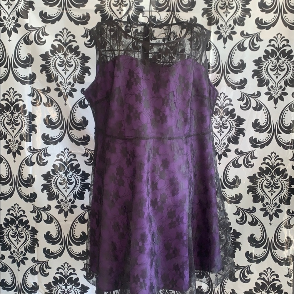 Whimsigoth Fairycore Plus Size Lace Dress